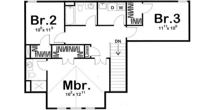 Upper/Second Floor Plan: 52-213