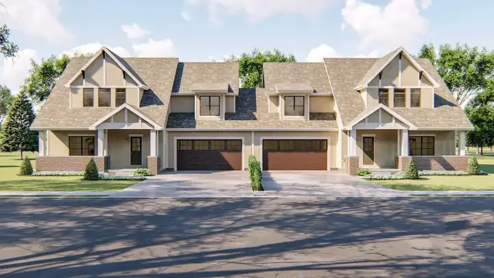 Craftsman house plans 52-215 - front exterior, 3,654 sq ft, 8 bed, 4 bath house plans | Monster House Plans