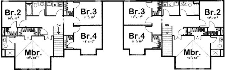Upper/Second Floor Plan: 52-215