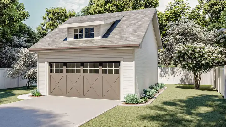 Bungalow house plans 52-216 - front exterior, 525 sq ft, 0 bed, 0 bath house plans | Monster House Plans