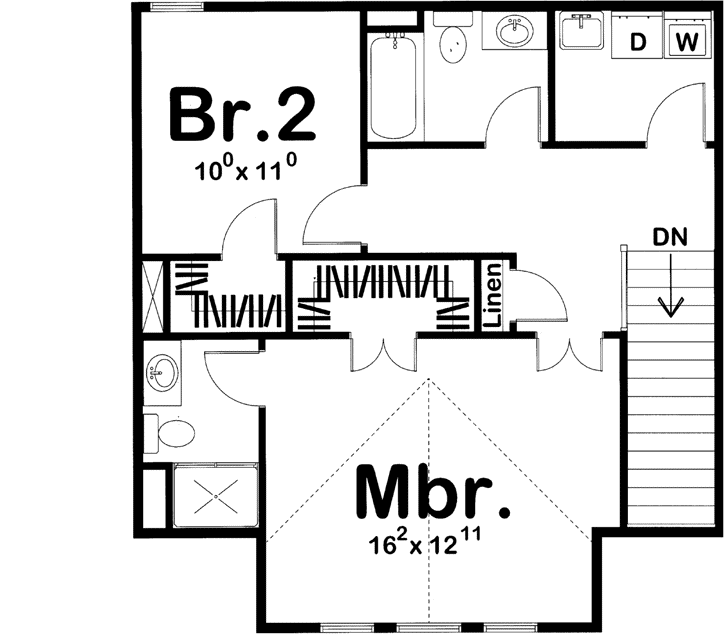 Upper/Second Floor Plan: 52-218