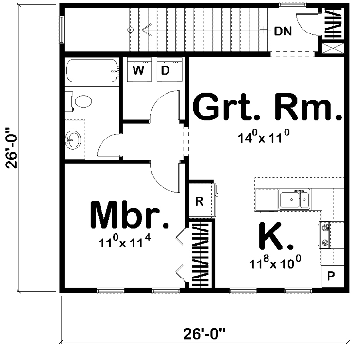 Upper/Second Floor Plan: 52-222
