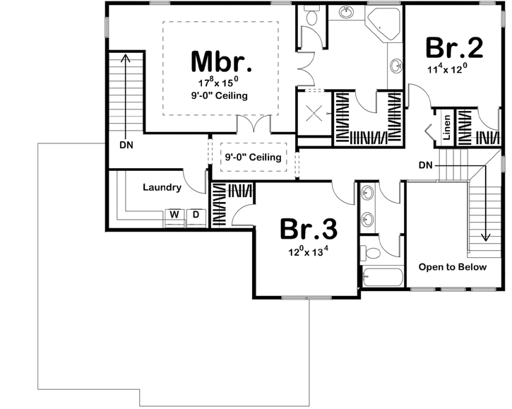 Upper/Second Floor Plan: 52-235