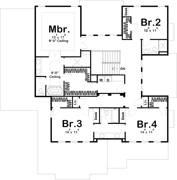 Upper/Second Floor Plan: 52-239