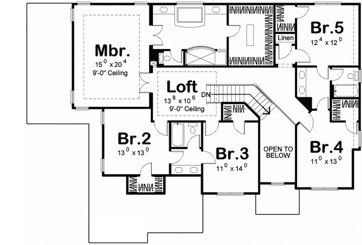 Upper/Second Floor Plan: 52-261