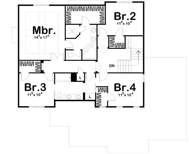 Upper/Second Floor Plan: 52-264