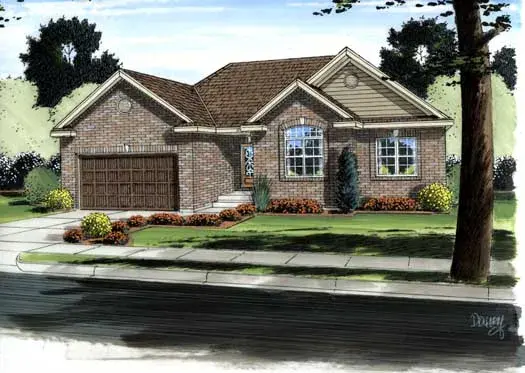 Traditional house plans 52-265 - front exterior, 1,550 sq ft, 3 bed, 2 bath house plans | Monster House Plans