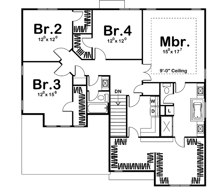 Upper/Second Floor Plan: 52-271