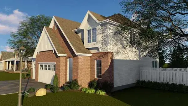 Traditional house plans 52-273 - front exterior, 2,407 sq ft, 4 bed, 3 bath house plans | Monster House Plans