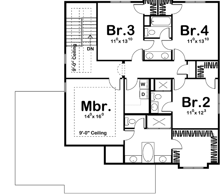 Upper/Second Floor Plan: 52-273