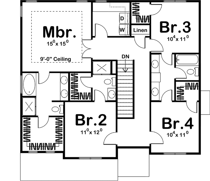 Upper/Second Floor Plan: 52-274