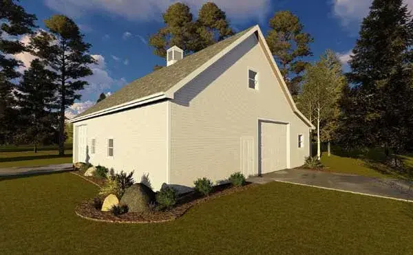 Farmhouse house plans 52-275 - front exterior, 720 sq ft, 0 bed, 0 bath house plans | Monster House Plans