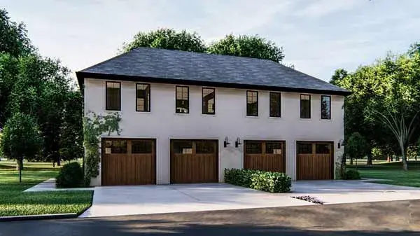 Colonial house plans 52-280 - front exterior, 1,378 sq ft, 2 bed, 2 bath house plans | Monster House Plans