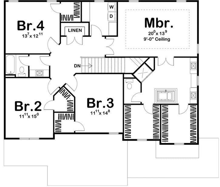 Upper/Second Floor Plan: 52-284