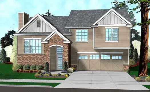 Traditional house plans 52-289 - front exterior, 1,339 sq ft, 3 bed, 2 bath house plans | Monster House Plans