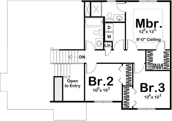 Upper/Second Floor Plan: 52-289