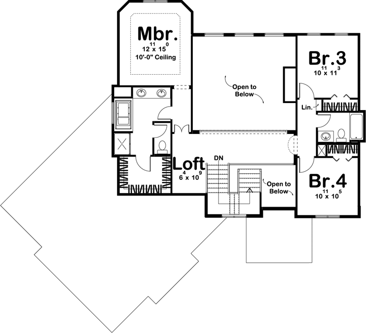 Upper/Second Floor Plan: 52-300