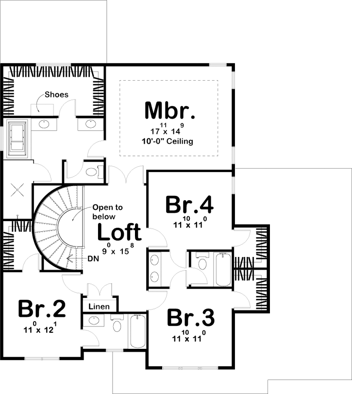 Upper/Second Floor Plan: 52-305