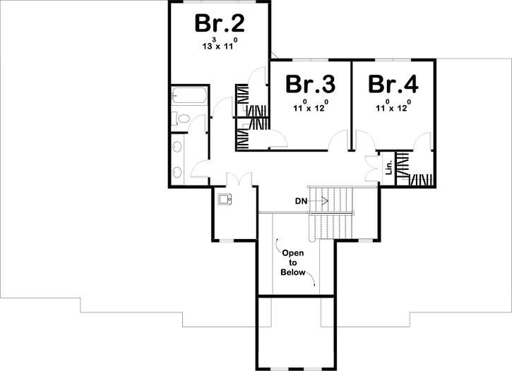 Upper/Second Floor Plan: 52-308