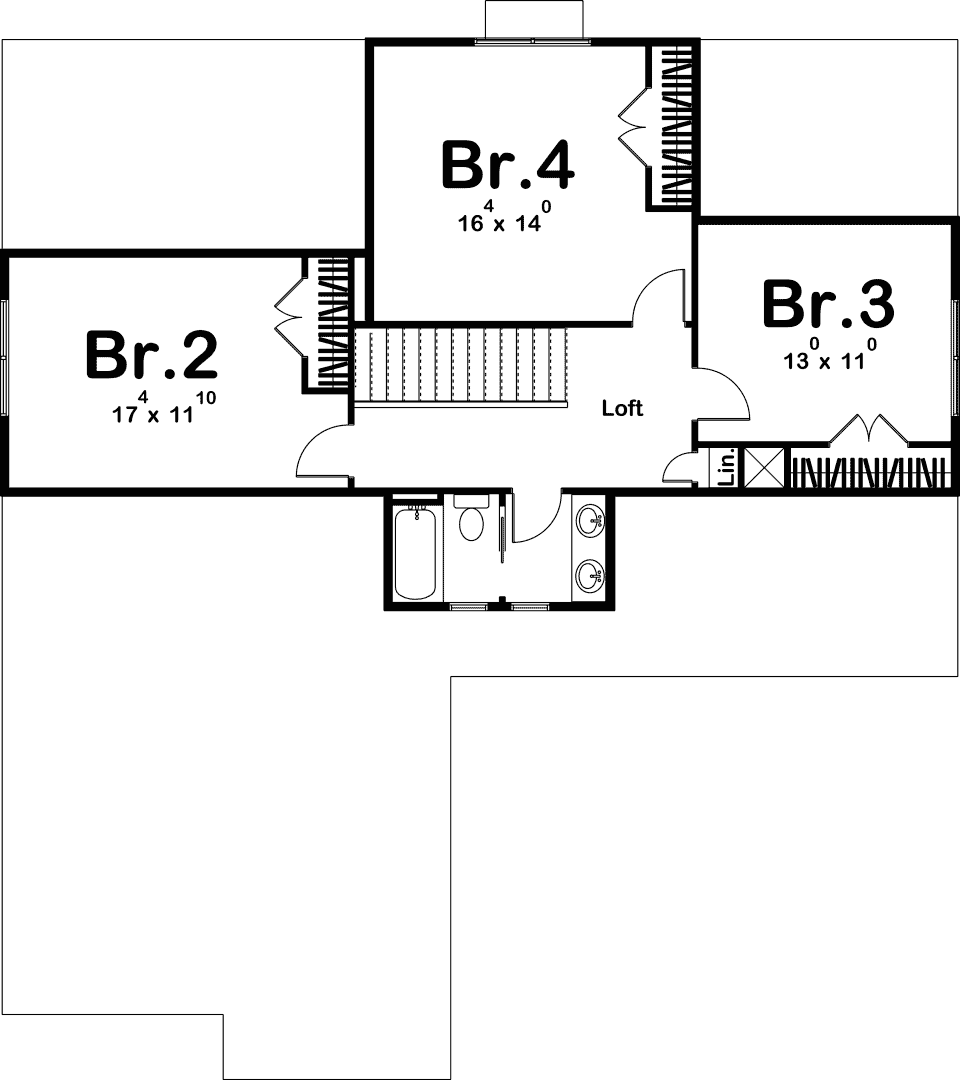 Upper/Second Floor Plan: 52-323
