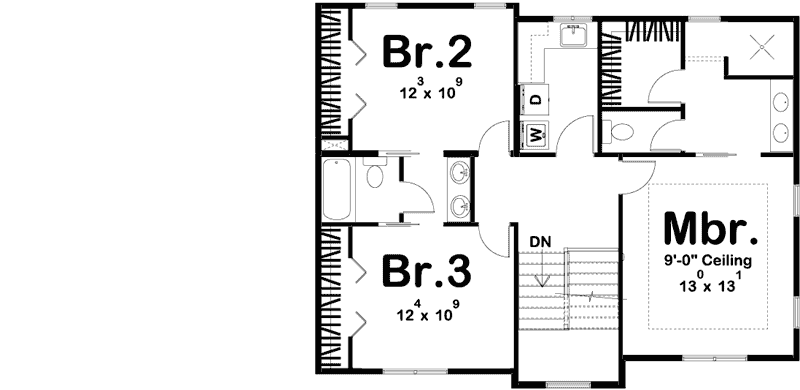 Upper/Second Floor Plan: 52-327
