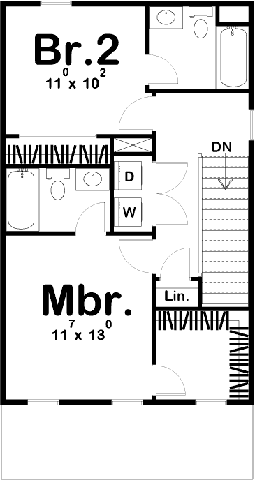 Upper/Second Floor Plan: 52-328