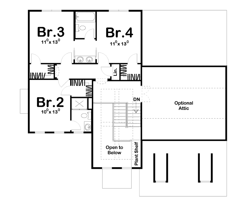 Upper/Second Floor Plan: 52-331