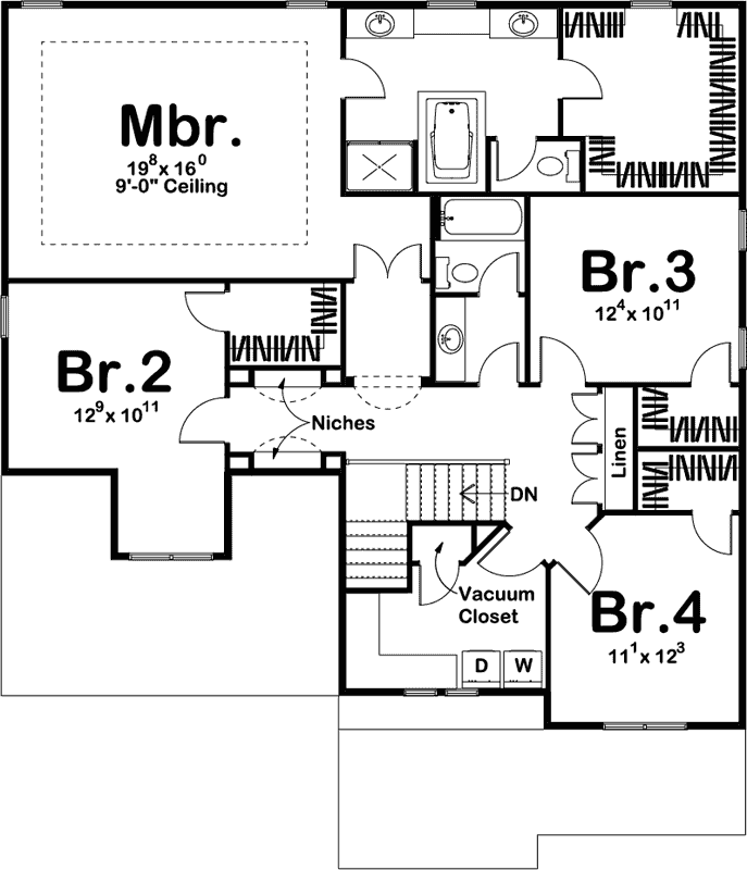 Upper/Second Floor Plan: 52-333