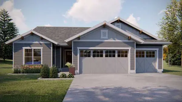 Craftsman house plans 52-350 - front exterior, 2,436 sq ft, 3 bed, 2 bath house plans | Monster House Plans