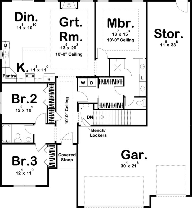 Main Floor Plan: 52-350