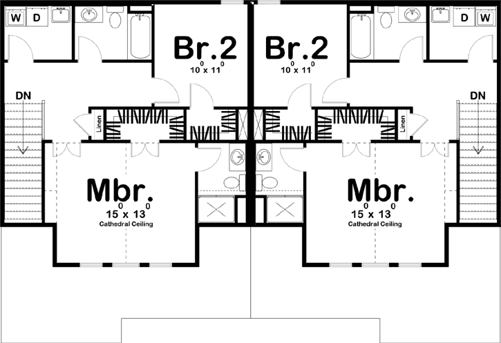 Upper/Second Floor Plan: 52-358
