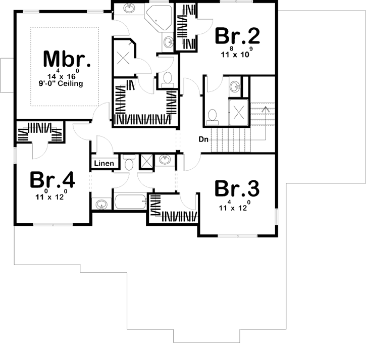 Upper/Second Floor Plan: 52-359