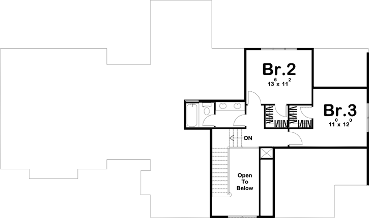 Upper/Second Floor Plan: 52-362