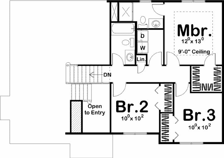 Upper/Second Floor Plan: 52-367