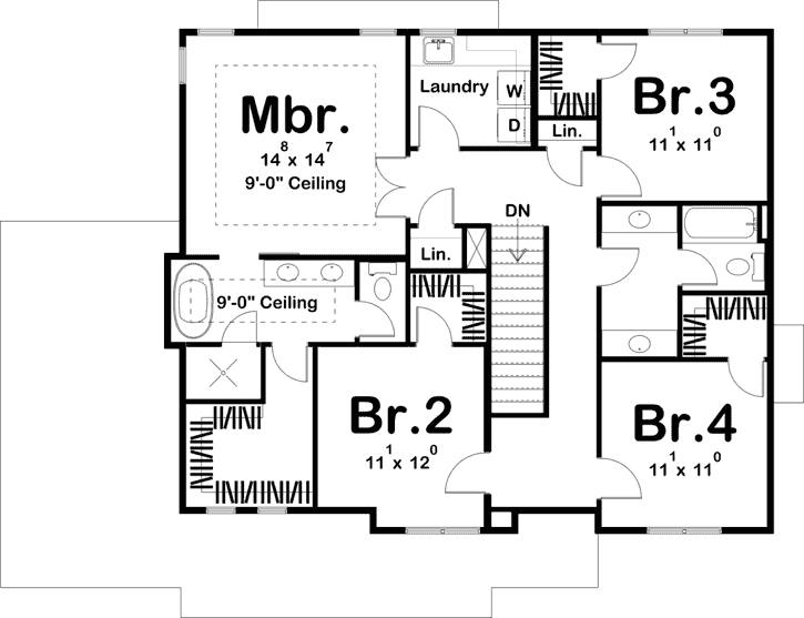 Upper/Second Floor Plan: 52-369