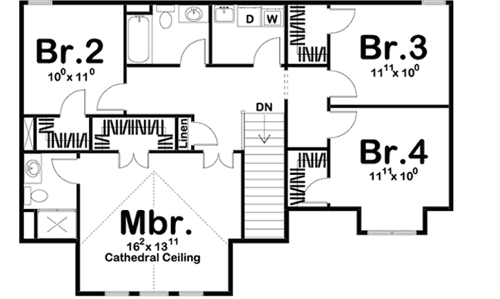 Upper/Second Floor Plan: 52-370
