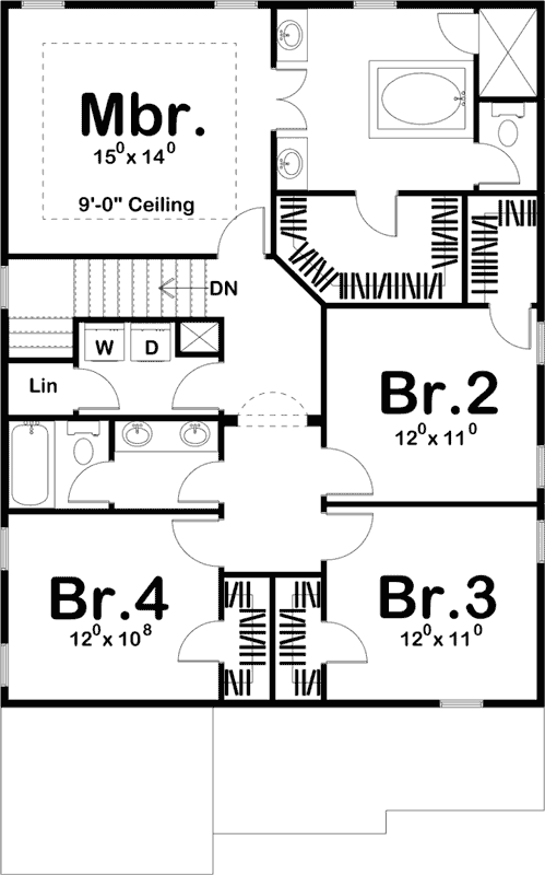 Upper/Second Floor Plan: 52-381