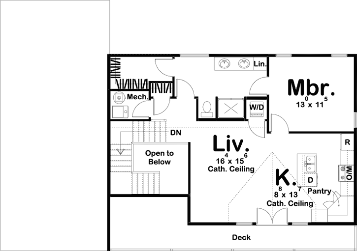 Upper/Second Floor Plan: 52-394