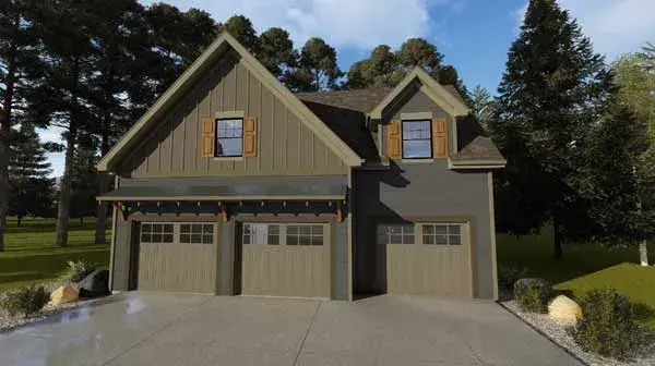 Modern Farmhouse house plans 52-396 - front exterior, 1,646 sq ft, 0 bed, 0 bath house plans | Monster House Plans