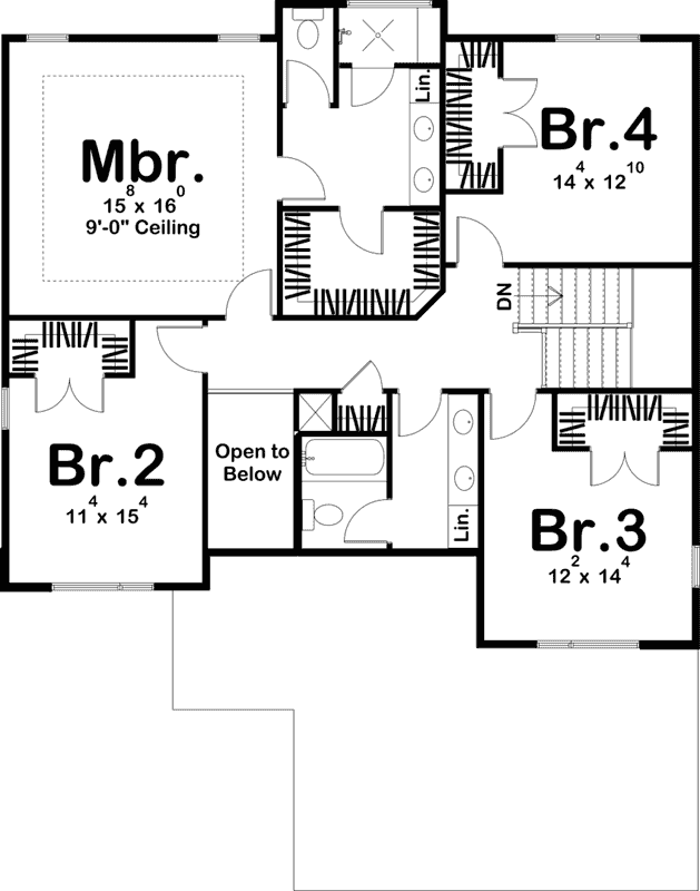 Upper/Second Floor Plan: 52-398
