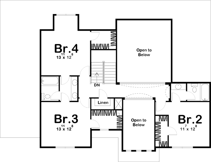 Upper/Second Floor Plan: 52-406