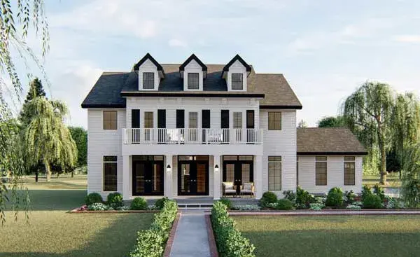 Southern house plans 52-425 - front exterior, 3,121 sq ft, 4 bed, 3 bath house plans | Monster House Plans