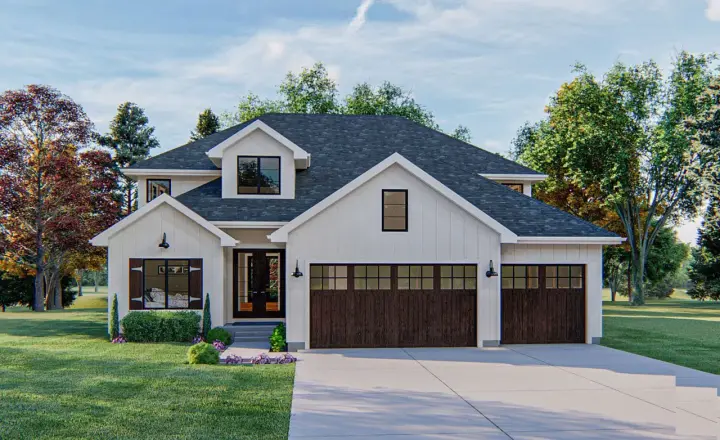 Traditional house plans 52-441 - front exterior, 3,394 sq ft, 5 bed, 3 bath house plans | Monster House Plans