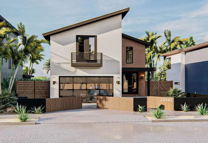 Modern house plans 52-462 - front exterior, 2,731 sq ft, 4 bed, 3 bath house plans | Monster House Plans