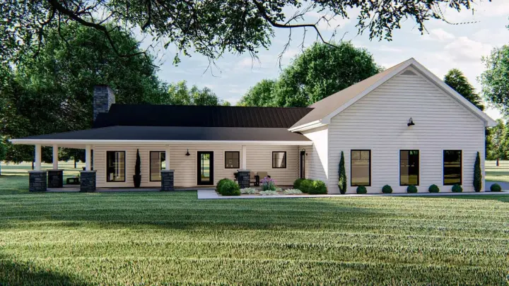 Country house plans 52-484 - front exterior, 1,781 sq ft, 3 bed, 2 bath house plans | Monster House Plans