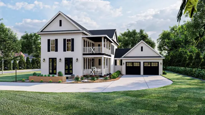 Southern house plans 52-496 - front exterior, 2,832 sq ft, 3 bed, 3 bath house plans | Monster House Plans