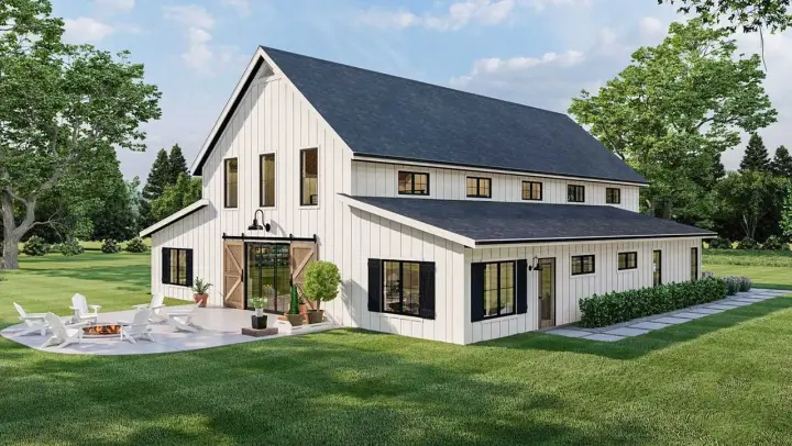 Country house plans 52-550 - front exterior, 2,810 sq ft, 3 bed, 2 bath house plans | Monster House Plans