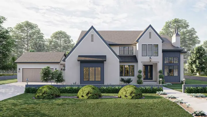 European house plans 52-564 - front exterior, 4,862 sq ft, 5 bed, 4 bath house plans | Monster House Plans