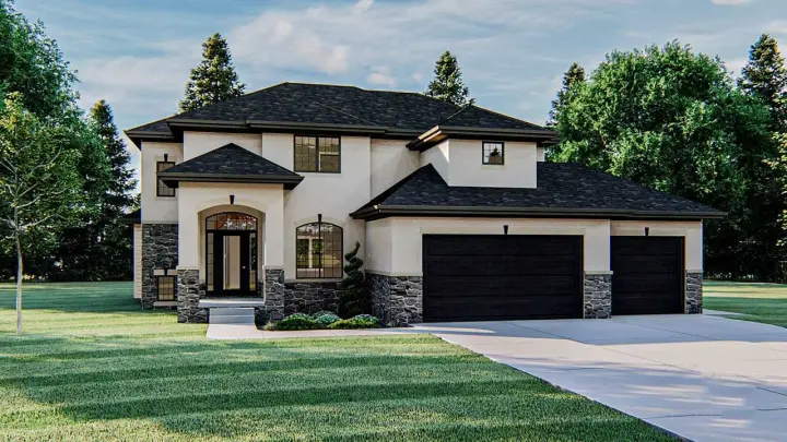 Mediterranean house plans 52-590 - front exterior, 2,723 sq ft, 4 bed, 2 bath house plans | Monster House Plans