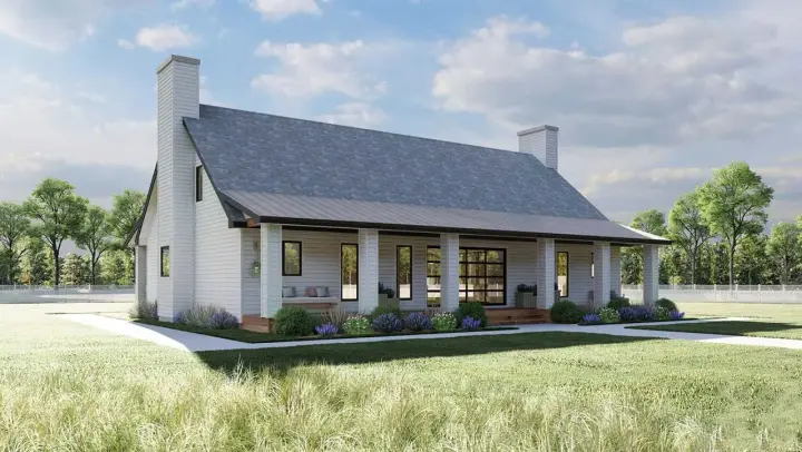 Country house plans 52-604 - front exterior, 3,664 sq ft, 3 bed, 3 bath house plans | Monster House Plans